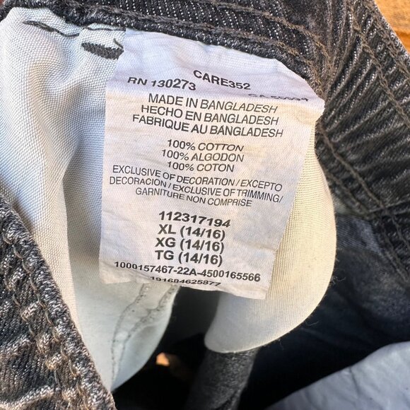 Wrangler Black Denim Jean Boys Shorts Size XL 14-16 - Picture 3 of 9